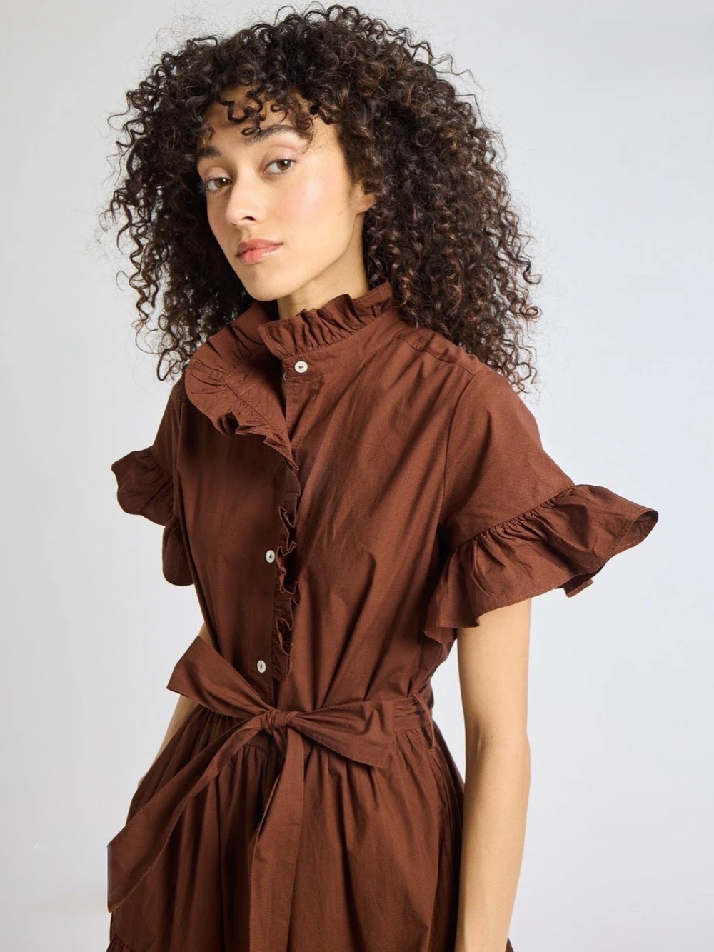 Mille Victoria dress in chocolate - Picture 8 of 13